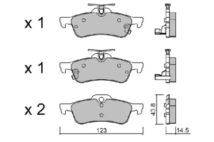 Комплект тормозных колодок AISIN BPTO-2004